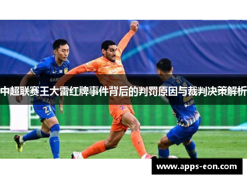 中超联赛王大雷红牌事件背后的判罚原因与裁判决策解析